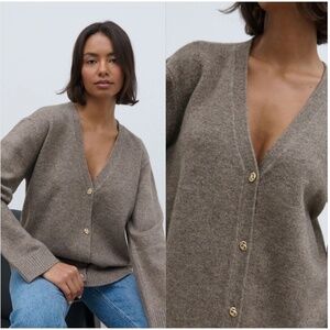 Pretty Lavish New Womens Brown Felicity Knot Shank Cardigan XS